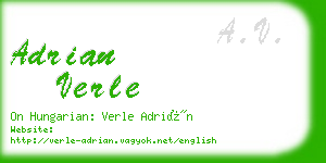 adrian verle business card